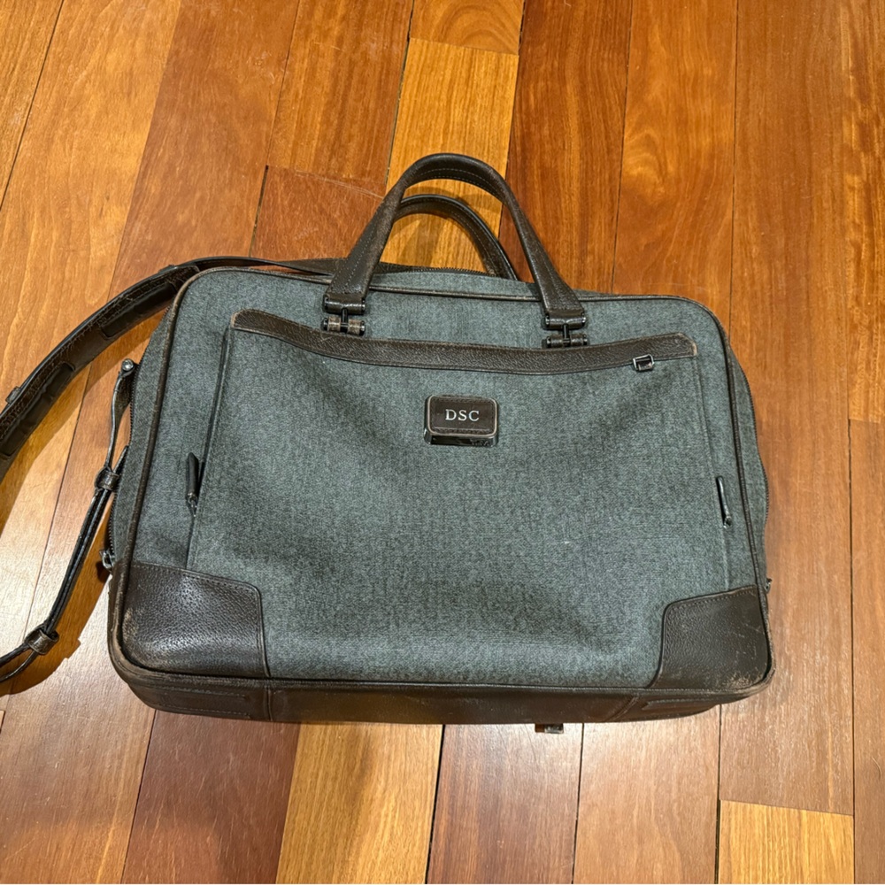 Tumi Charcoal and Black Briefcase